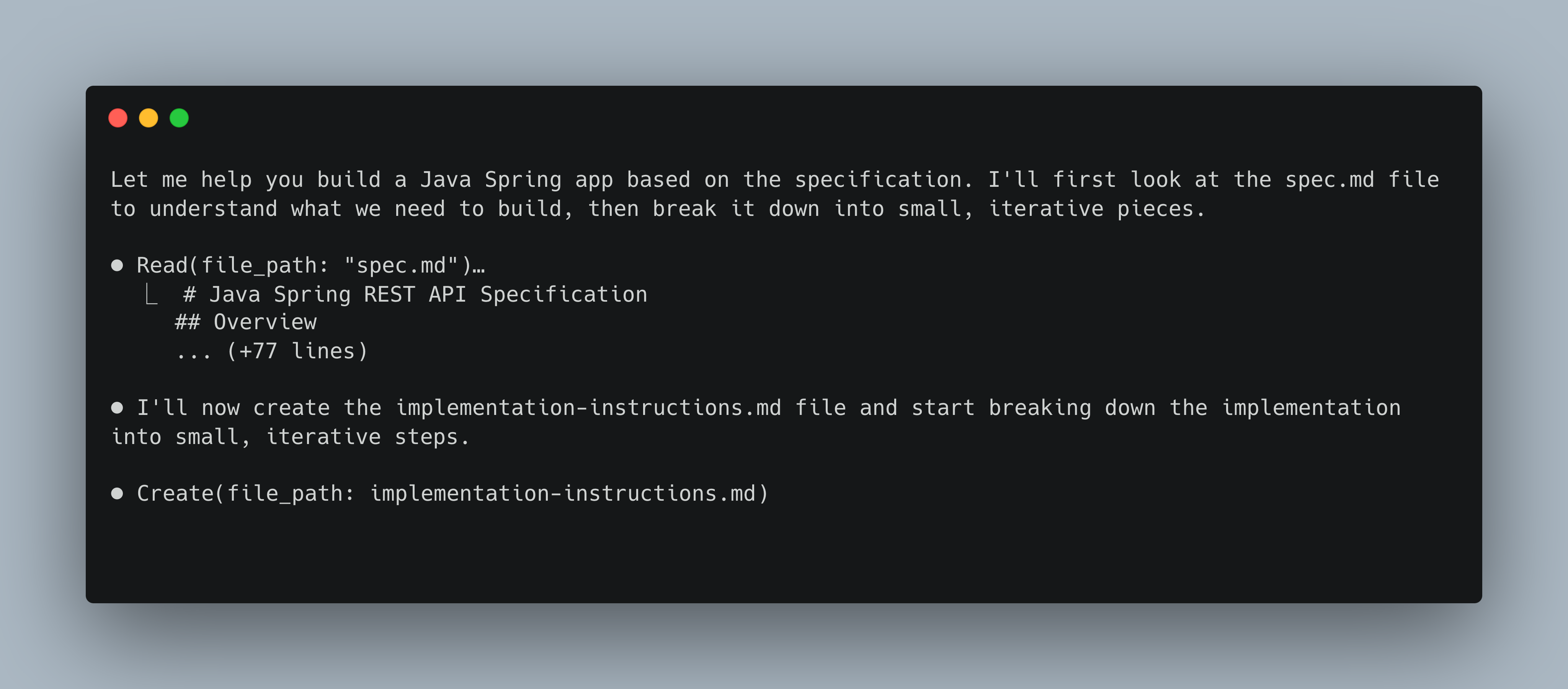 Implementation instructions